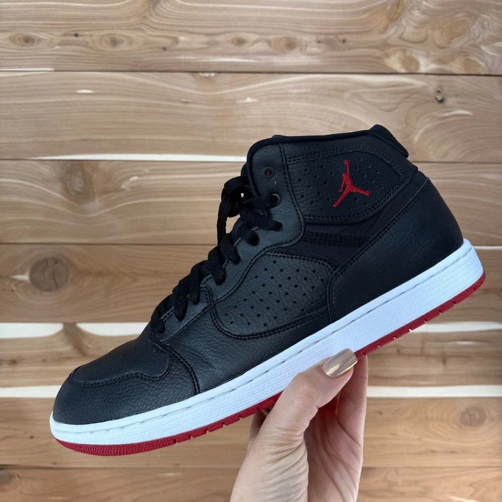 Jordan Nike Access Basketball‎ Shoes Black/Gym Red/White Size 11.5